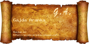 Gajda Aranka névjegykártya