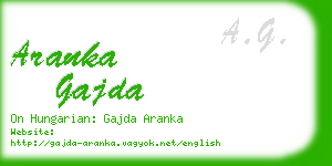 aranka gajda business card